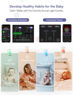White Noise Machine APP Control Baby White Noise Sound Machine Night Light for Adults Kids