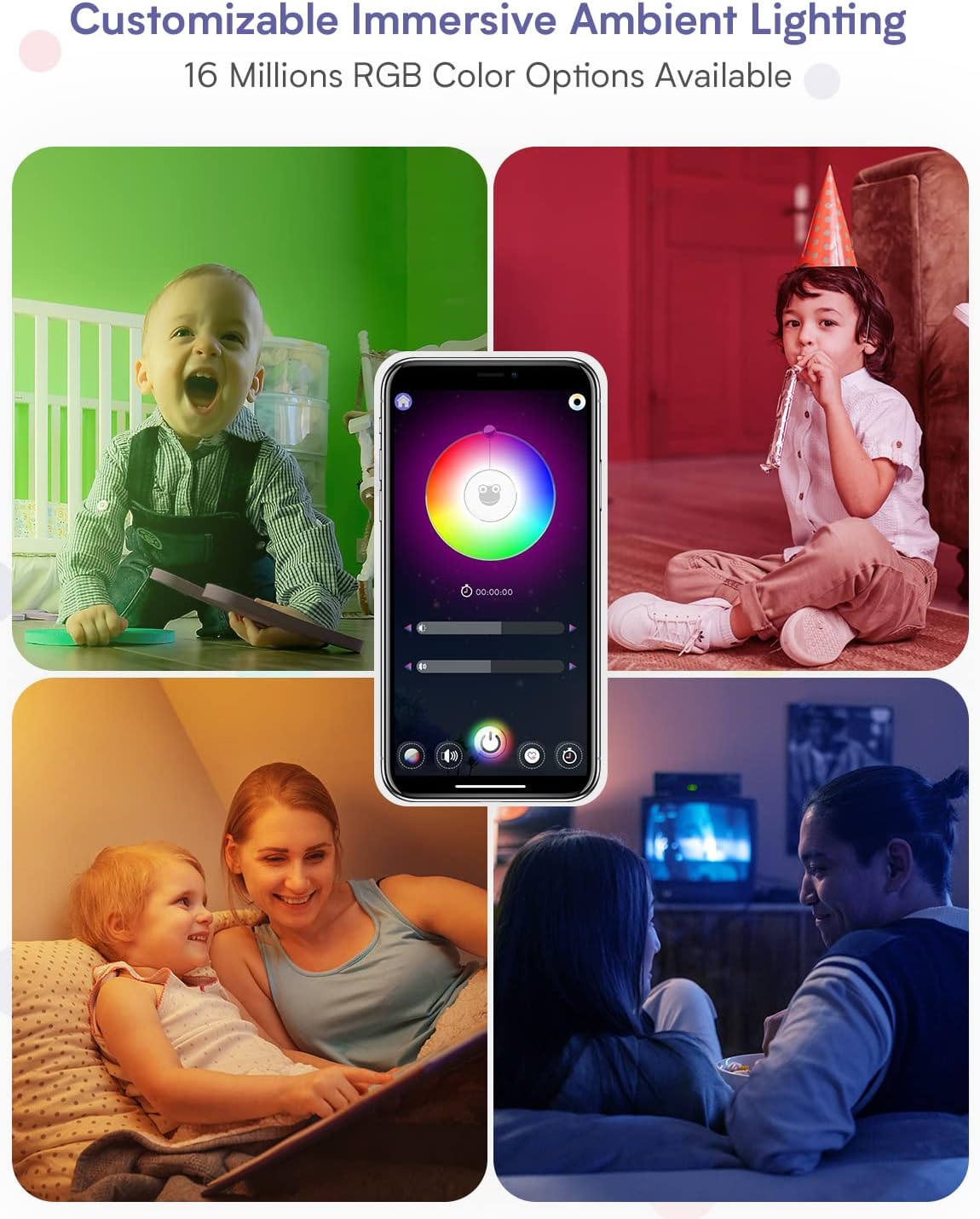 White Noise Machine APP Control Baby White Noise Sound Machine Night Light for Adults Kids