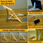 LED Drawing Board, LED Note Board,Light-Up Board with 7 Markers
