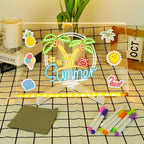 LED Drawing Board, LED Note Board,Light-Up Board with 7 Markers